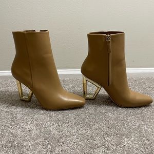 Cult Gaia tan leather booties